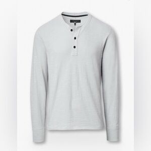 Rag & Bone Classic Flame Henley Grey Ice L